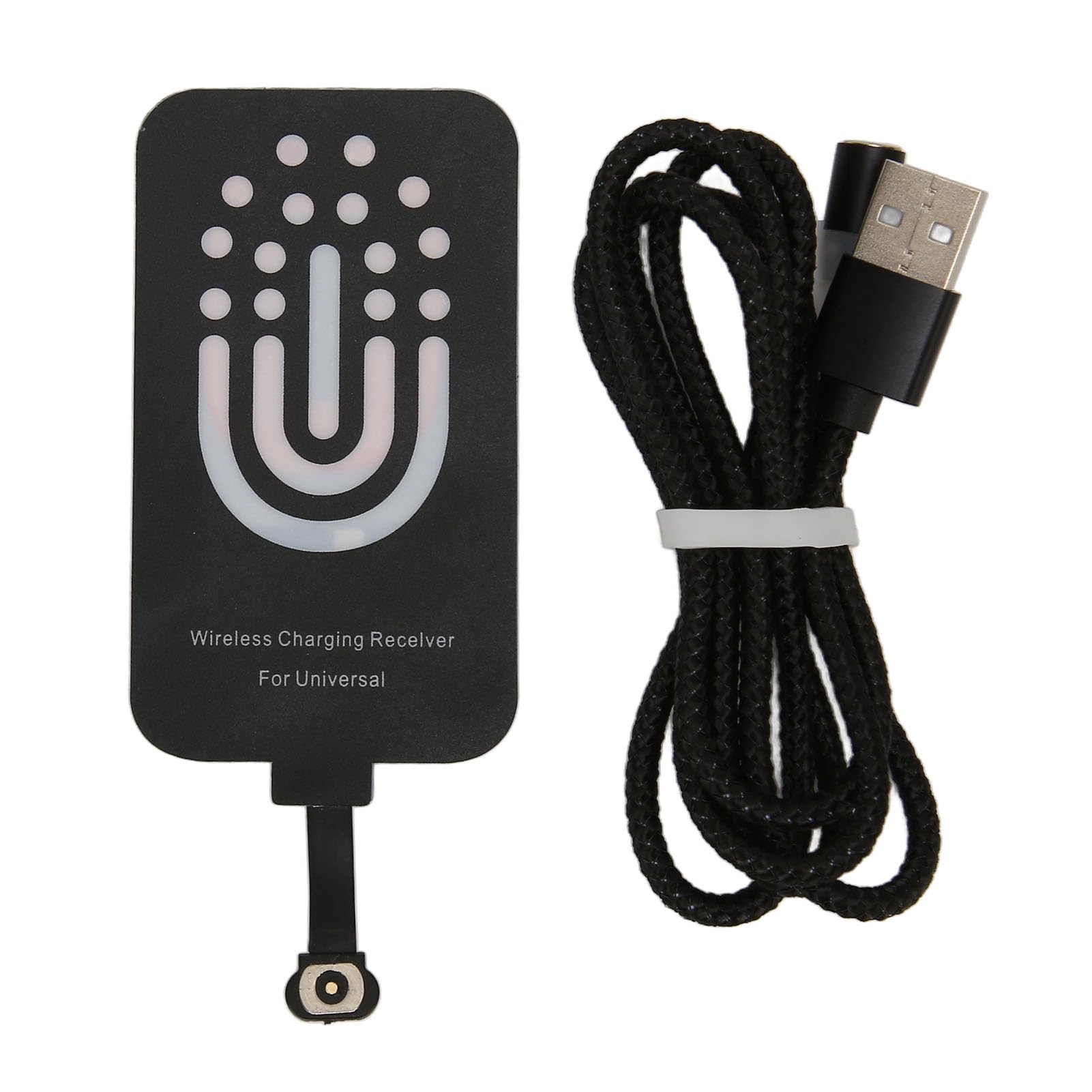 Wireless Charging Receiver, Type-C 2000mA QI Wireless Charger Receiver for Galaxy A51 A40 A20E J2 J3 J7, for Moto G7 G7 Plus G6, for BlackBerry Q10, Thin Wireless Charging Adapter