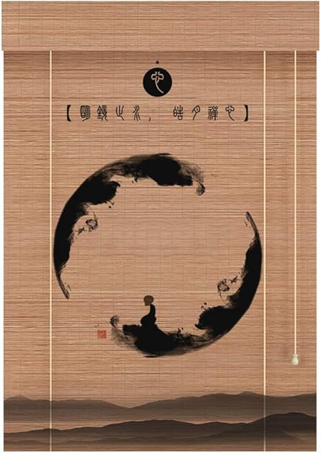 Amazon 自然な竹のローラーブラインド 間仕切り遮光カーテン 家の装飾カーテン レトロ プライバシー 茶室の入り口の中庭用 カスタマイズ可能 ロールスクリーン オンライン通販