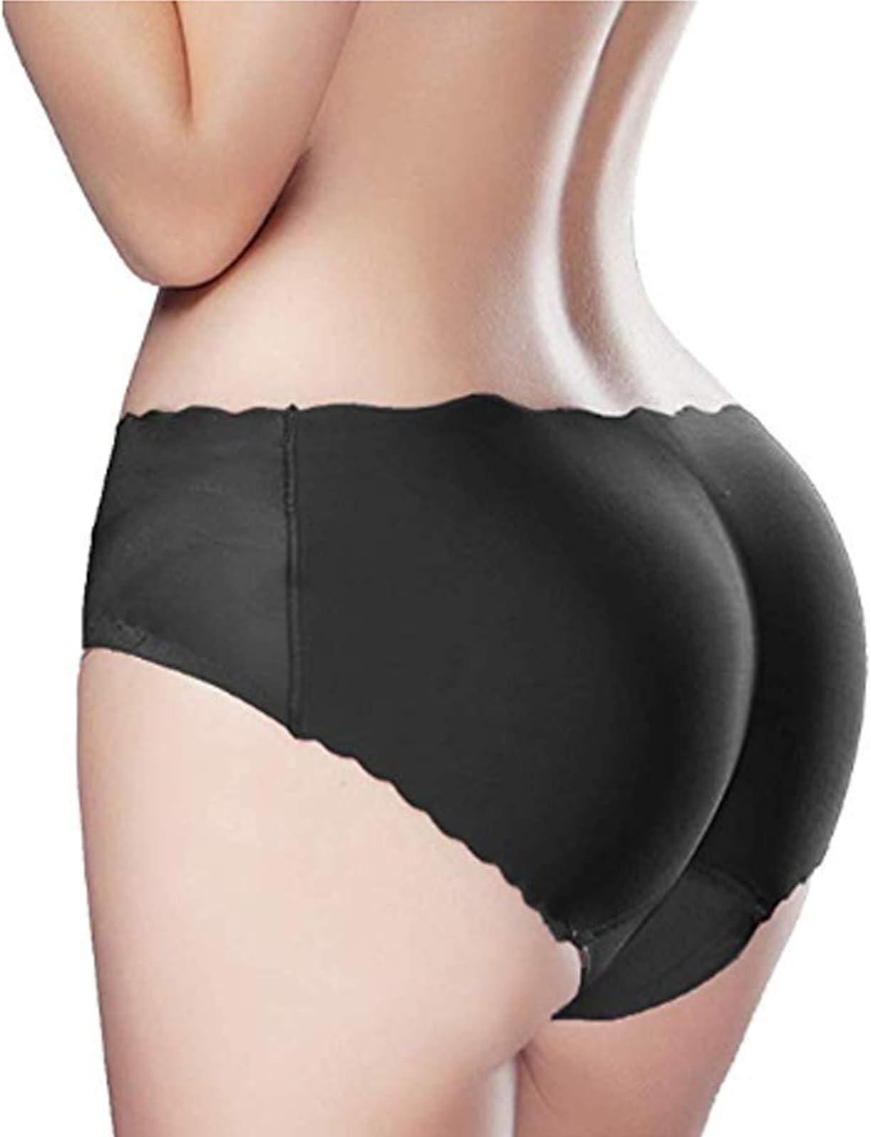 Padded Panty Women's Hips Lifter Padded Panties for Hips Enhancer Bottom Butt Shaper Lifter (Black)