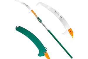 START PRO PROFESSIONAL TOOLS StartPro 23ft Tree Pruning Saw, Telescopic Manual Lightweight Extendable Pole Saw with Sharp Carbon-Enriched Blade for Efficient Tree Maintenance and High-Reach Branch Cutting. (23ft)