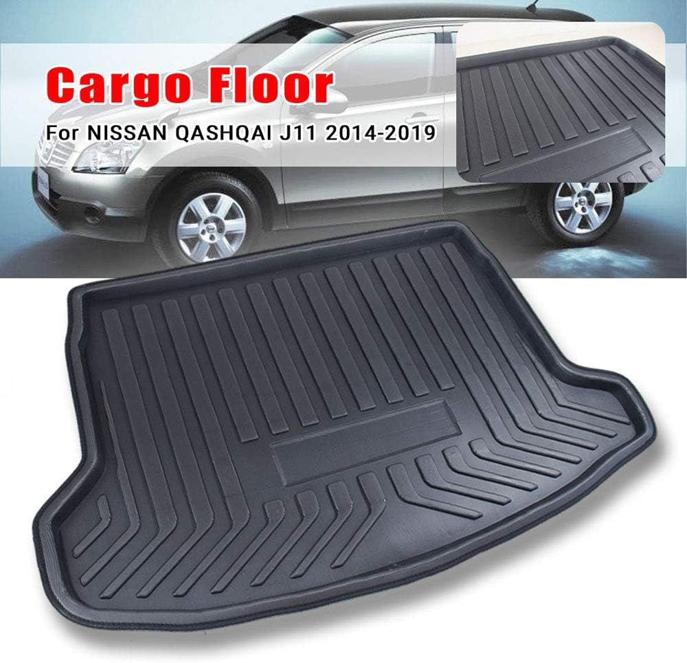 REEMILY Cargo Rear Trunk Mat Cover Floor Carpet Mud Kick Tray Boot Liner For Nissan Qashqai Dualis J11 2014 2015 2016 2017 2018 2019