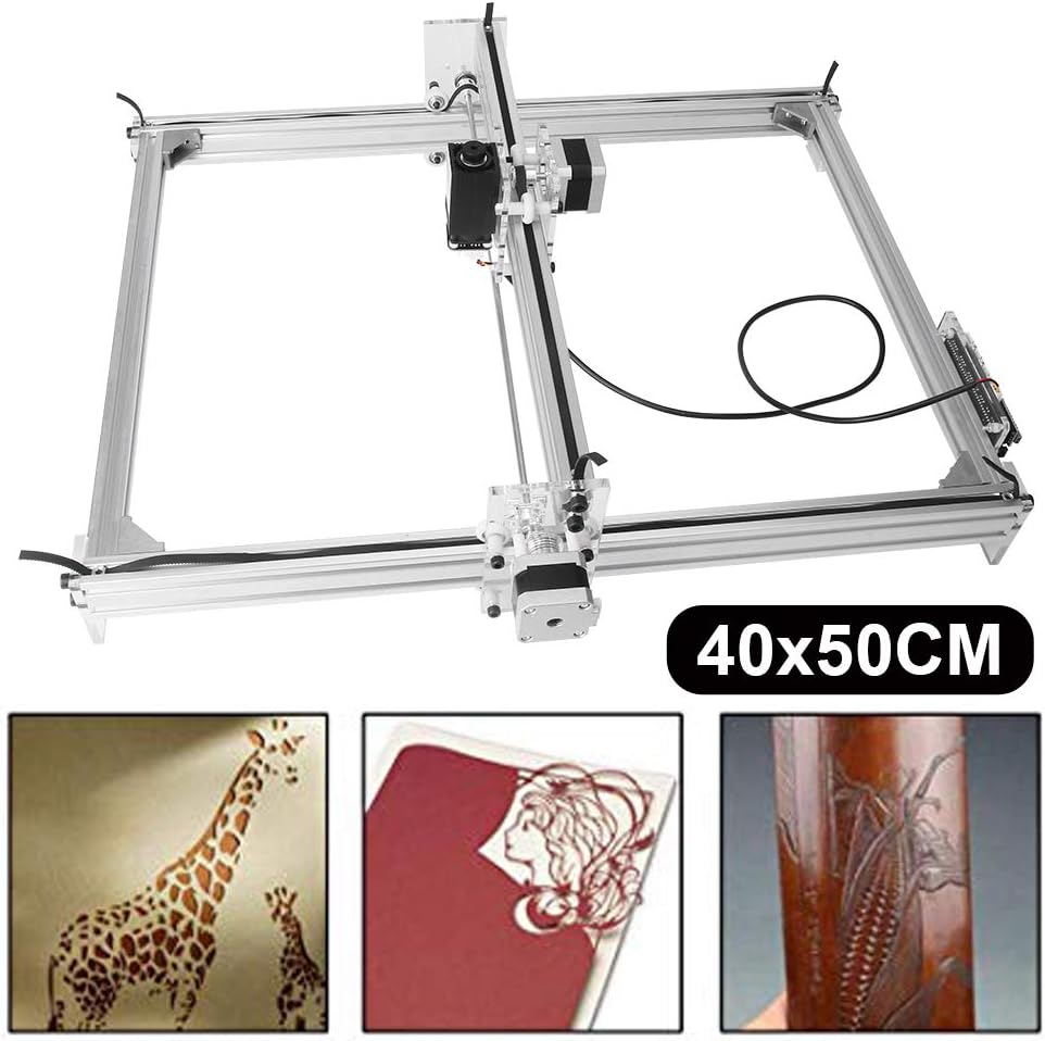 3000mw Laser Engraving Machine, 50x40cm CNC Router Machine 12V USB Laser Engraver Desktop CNC DIY Picture Making Printer (3000mw)