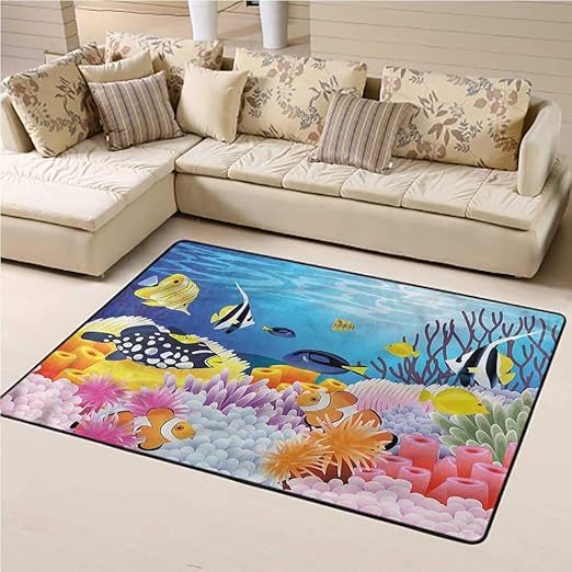 Large Carpet Area Rug Pads Fish Rug Runner Machine Washable