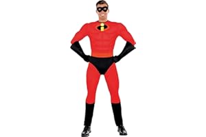 Party City Mr. Incredible Halloween Costume for Men, Disney, The Incredibles with Gloves and Mask