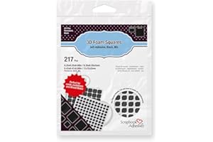 SCRAPBOOK ADHESIVES BY 3L 3L Scrapbook Adhesive Permanent Pre-Cut 3D Foam Squares, Mixed Variety, 217pk, Black