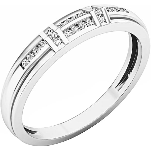 1.00 Carat Princess Cut Diamond Engagement Ring Set - 14k White Gold Bridal Set Size 8