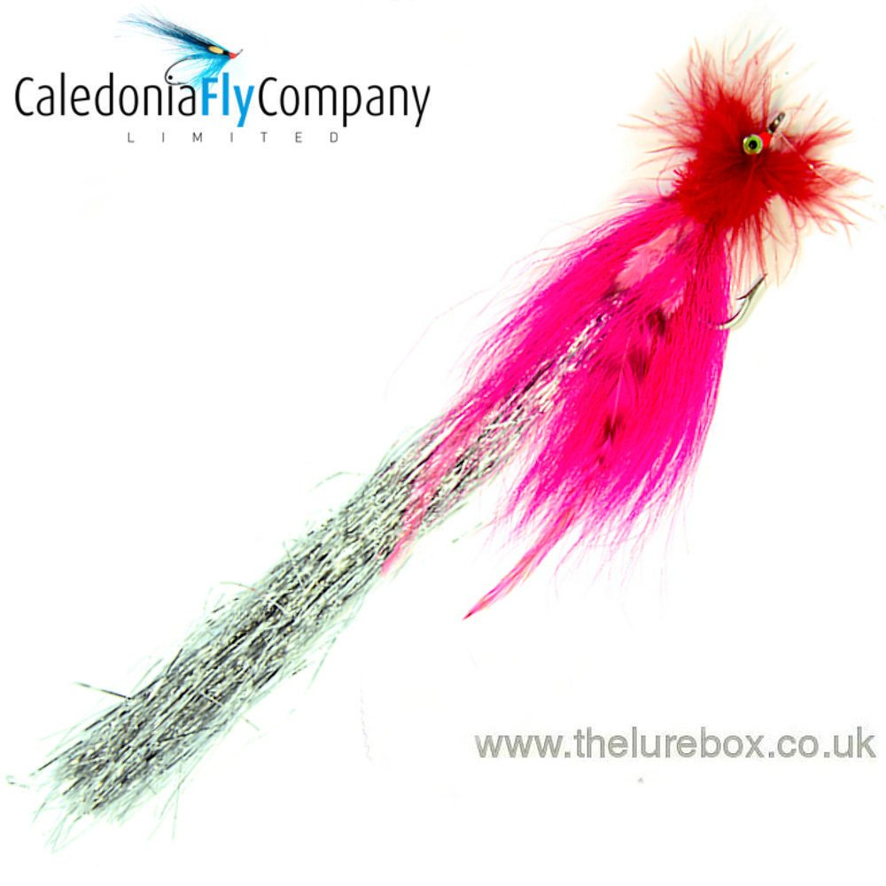 Caledonia Hook Tied Pike Fly Pink Whistler