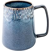 XINRRY Large Ceramic Coffee Mug, 24 oz Big Tea Cup with Large Handle, Vintage Coffee Cup for Office and Home, Dishwasher and