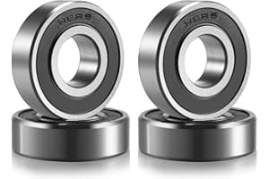 DONEPART 4 Pcs R8-2RS Bearings 1/2" ID x1-1/8 OD x 5/16" Thick Small Bearings Double Rubber Sealed Miniature Ball Bearing for Motor, Bicycle, DIY, Garden Machinery, etc.