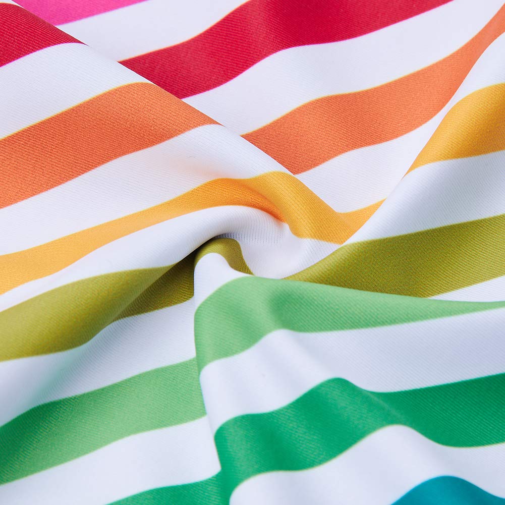 RAISEVERN bébés Filles imprimés Mignon One Piece Maillots de Bain Arc -en- Bain Costume Maillots de Bain Maillots de Bain