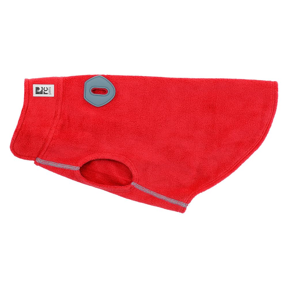 RC Pet Products Baseline Dog Fleece, Dog Coat, Size 10, Red/Grey