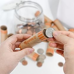 L LIKED 72 PCS Preformed Coin Wrappers Rolls-Quarters