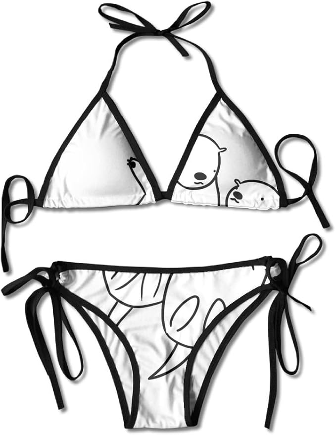 WANING MOON Funny Otter Bikini Beach Bathing Suit Beach