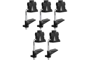 Gadpiparty Metal Lamp Clamp and Desk Lamp Mount 5pcs, Black Metal Table Clamp Bracket Clip with Detachable Hex Screw, Fits 5.