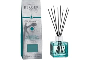 MAISON BERGER Reed Diffuser - Cube - Scented Bouquet with Reed Sticks - Prefilled with Fragrance My Bathroom Free from Unpleasant Odors - 125 Milliliters - 4.2 Fluid Ounces