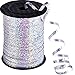 WILLBOND 500 Yards Curling Ribbon Metallic Balloon Roll for Party Festival Art Craft Decor and Wrapping (Silver)