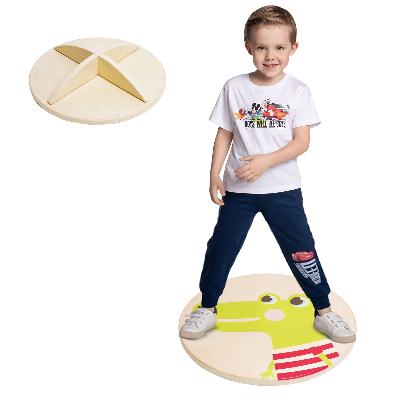 Wooden Balance Board for Kids Rocking Seesaw Sensory Training Rocking Board Training Equipment for Indoor & Outdoor Play