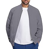 M MAELREG Mens Bomber Jacket Lightweight Casual Golf Windbreaker Spring Fall Full Zip Up Coat Jackets for Men with 4 Pockets