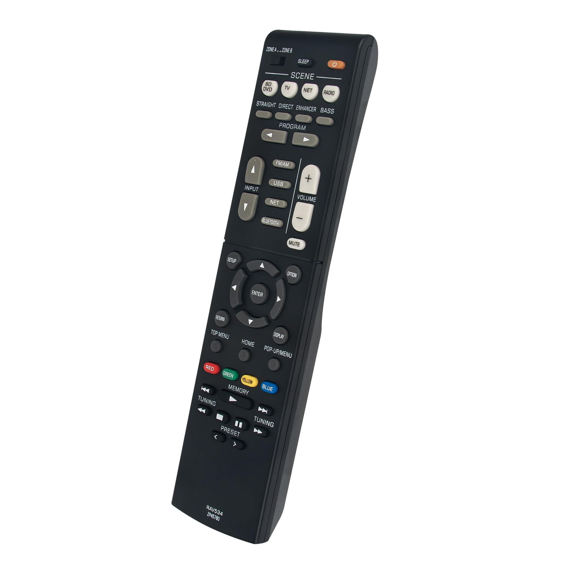 RAV534 ZP45780 VINABTY Replace Remote Control Fit for Yamaha RX-V483 RX-V485 RX-V579 HTR-4069 HTR-4071 HTR-4072 RX-V481 RX-V481D RX-V581 RX-V583
