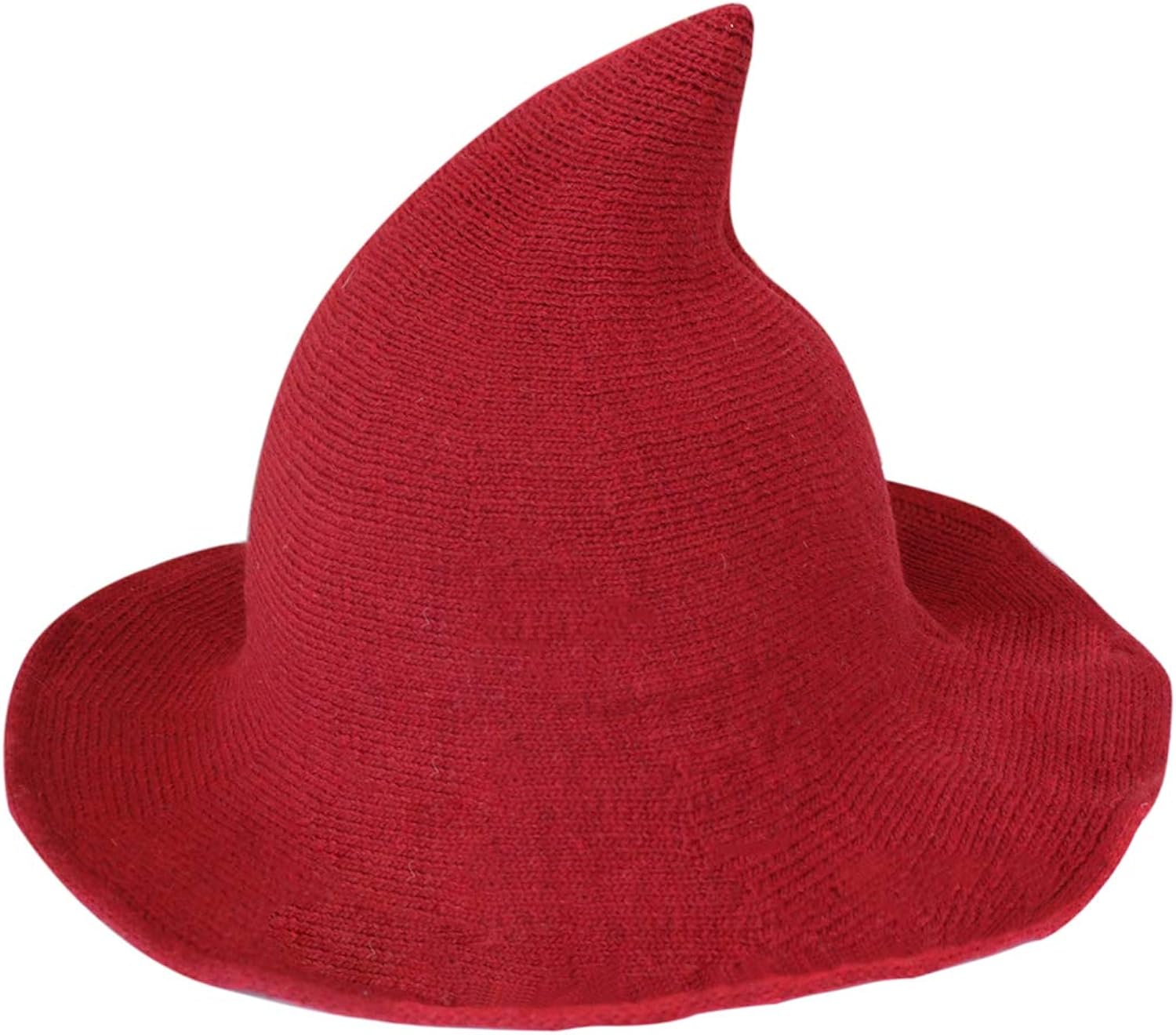 Kaariss Womens Witch Hat Knitted Wool Cap for Halloween Party Masquerade Cosplay Costume Accessory and Daily, Black at  Women’s Clothing store
