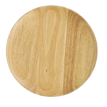 MagiDeal Holzteller Rund Rustikal Ø 15 18 20 24 27 cm - aus Eichenholz - Holzfarbe, 15x2cm