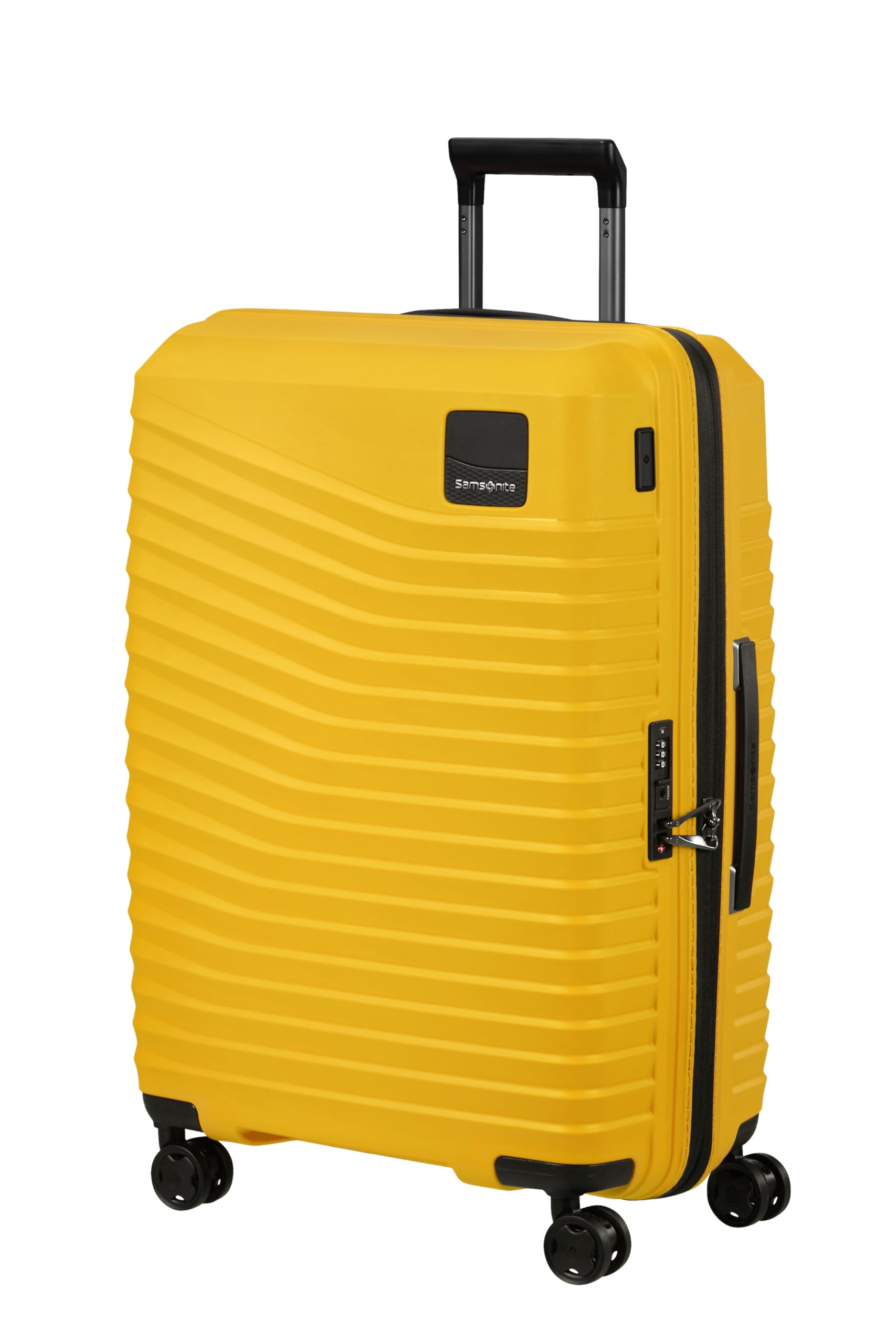 Samsonite Intuo - Hartschalenkoffer Mittelgroß (69 cm), Erweiterbar, Reisekoffer mit 4 Rollen, Leicht, TSA-Schloss, 79/87 L, Gelb (Citrus)