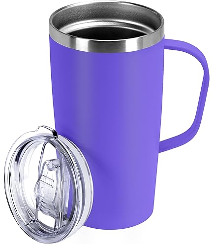 MEBRUDY Tasse à Café Isotherme De 500 Ml Avec Couvercle