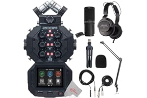 TEDS ELECTRONICS Zoom H8 8-Input / 12-Track Digital Handy Audio Recorder For Field Recording Music And Podcasting + Accessory Kit