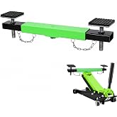 SRECELL Heavy-Duty Jack Crossbeam Adapter, Adjustable Axle Crossarm for Floor Jack, 29.5&ndash;41.7 in Lifting Support Bar with Rubber Pads, 4,400 lb Capacity Dual Lift Jack Support for Garage &amp; Workshop