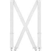Sintege Hidden Suspenders for Women Pants Under Clothes 1" Width Thin X Back Ladies Suspenders for Jeans Undergarment