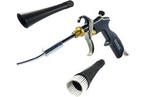 Air Blow Gun with Brass Adjustable Air Flow Nozzle,Cleaning Gun Quickly Blasts Dirt and Dust from Surface Works with Air Comp