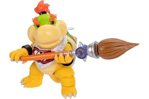 The Super Mario Galaxy Movie 5” Action Figures Series 1 – Bowser Jr. Figure with Paint Brush Accessory - Premium Details and 17 Points of Articulation