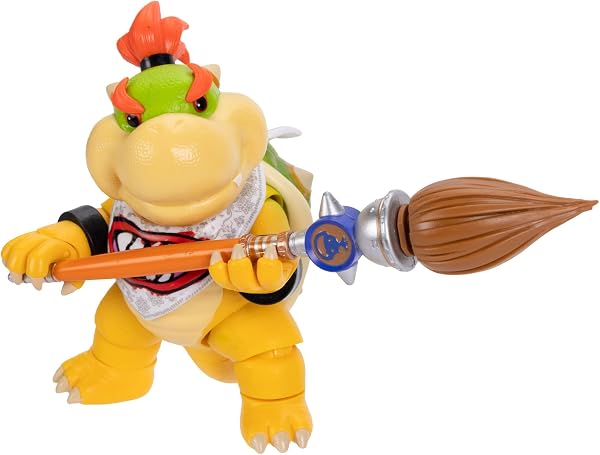 The Super Mario Galaxy Movie 5” Action Figures Series 1 – Bowser Jr. Figure with Paint Brush Accessory - Premium Details and