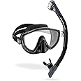 CRESSI Adult Wide View Single Lens Comfortable Snorkeling Mask & Dry Snorkel - Tino & Scilla: Made in Italy