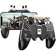 Newseego for Mobile Game Controller, [Upgrade] Phone Controller Gamepad with 6 Fingers Trigger Sensitive Shoot and Aim Trigger Controller for Android & iOS for PUBG
