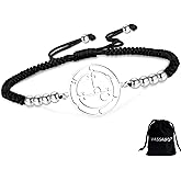 VASSAGO Sigil of Lilith Bracelet Anklet Handmade Adjustable Braided Rope String Bracelets Lilith Goddess Pagan Mythology Witchcraft Gothic Amulet Lucky Jewelry Gift Women Men