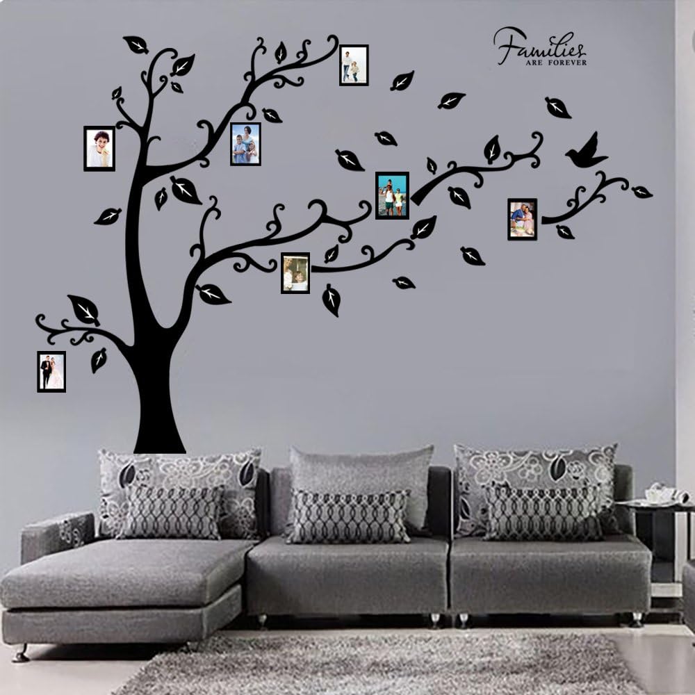 Sticker Mural Acrylique Motif Lotus - Effet Miroir - Amovible - Pour Murs Lisses - Noir, Or Ou Argent - Dimensions 38 X 27,5 Cm