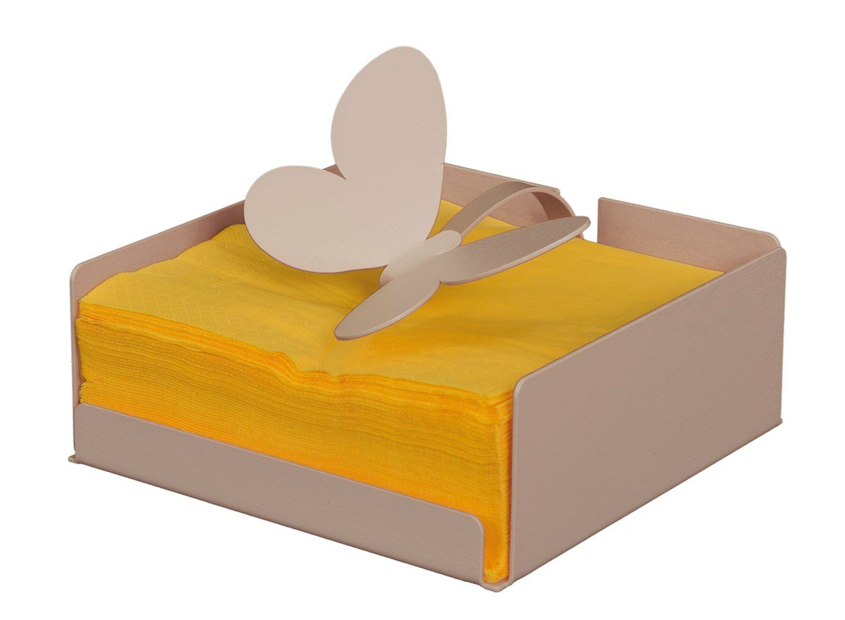ARTI E MESTIERI - Metal Napkin Holder Butterfly - 17x17x7h cm