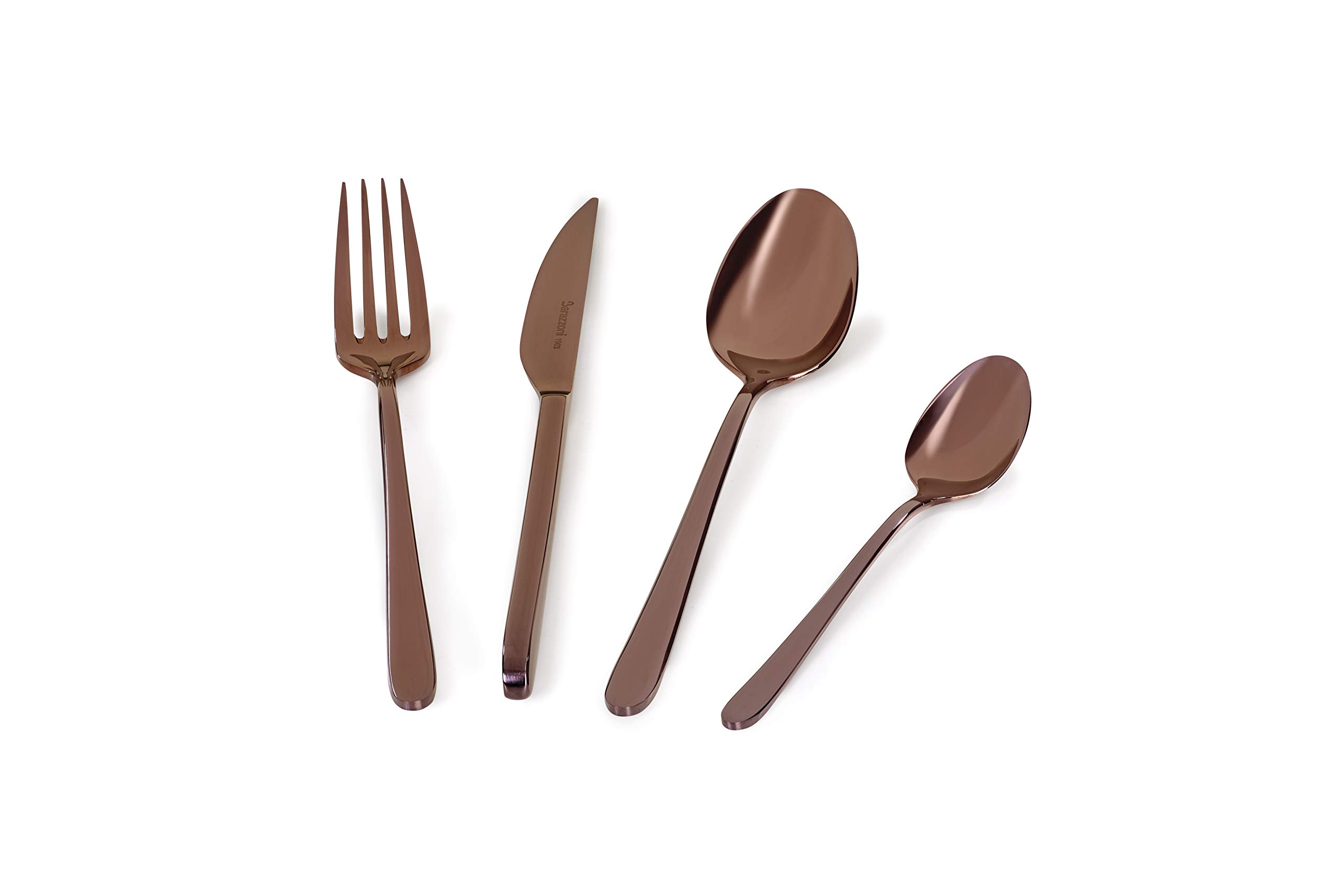 Malachite 24 Piece Bronze Cutlery Set