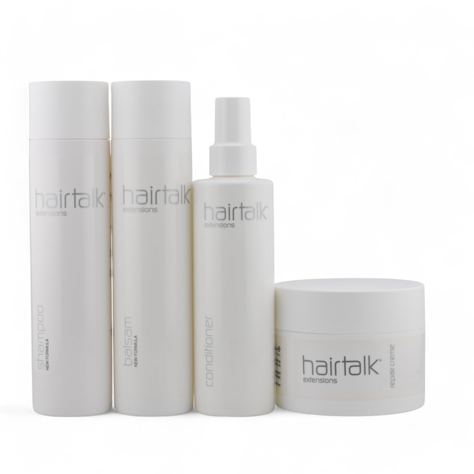 HAIRTALK Arcos Complete Care Set Shampoo 250 ml + Balm 250 ml + Conditioner 200 ml + Cream 250 ml (New Size) for Extensions, Hair Extensions, Bondings