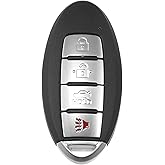 X AUTOHAUX 434MHz KR5TXN1 Replacement Smart Insert Keyless Entry Remote Key Fob for Nissan Altima 2019-2021 for Sentra 2020 2021 for Versa 2020 2021 2022 4 Buttons 4A Chip 285E3-6CA1A