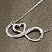 CharmSStory Mothers Day Mother Daughter Forever Love Infinity Sterling Silver Heart Necklace Pendant for Mom (Infinity 01) (Style 01)