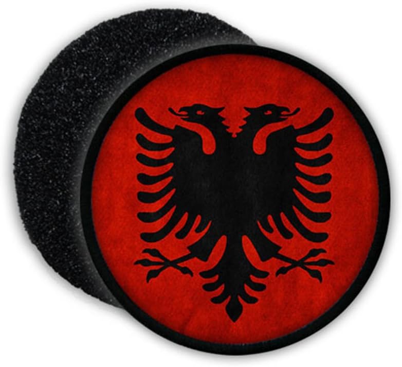 Albania Shqipëria Republic of South East Europe Tirana Albanian Balkan Peninsula Badge Coat of Arms - Patch/Patches