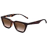 SOJOS Polarized Narrow Square Cateye Sunglasses for Women Retro Trendy Driving Glasses SJ2169