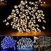 Brightown 72ft/22m 200 LED Solar Fairy String Lights for Outdoor, Gardens, Patio, Lawn, Porch, Gate, Yard, Trees, Homes, Christmas Party, Warm White, Guarantee for Three Month Replacement