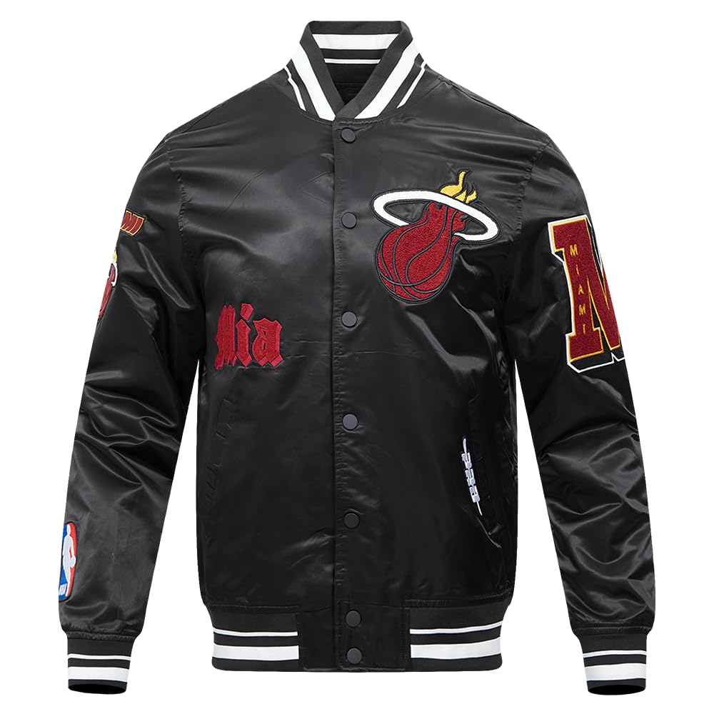 Pro Standard Mens NBA Miami Heat Old English Satin