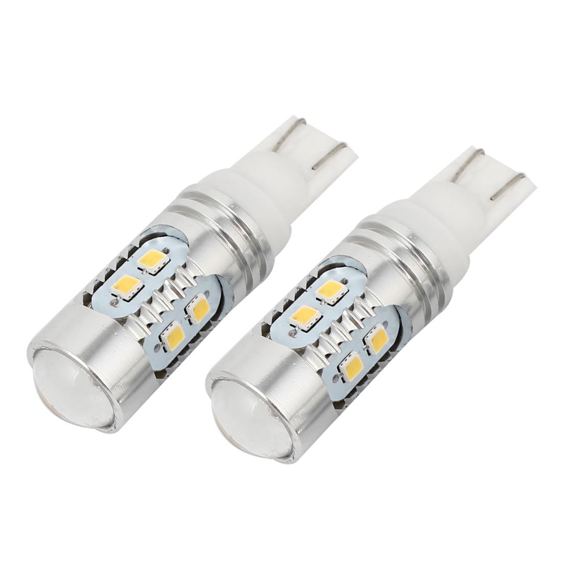 uxcell2 Pcs DC12V Cambus LED Wedge Car Auto Side Parking Tail Light Bulb White 10W