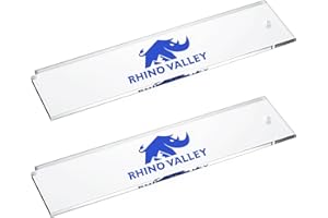 Rhino Valley Snowboard Wax Scraper, 2 Pack Transparent Rectangular Ski Wax Scraper Smooth Edge Efficient Ski Waxing Brushes, Portable Snowboard Accessories, Deep Blue