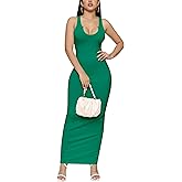 Bamulu Bodycon Maxi Dress for Women Summer Casual Comfy Sexy Long Sundress Basic Fitted Tank Dresses Club Party Beach 2025