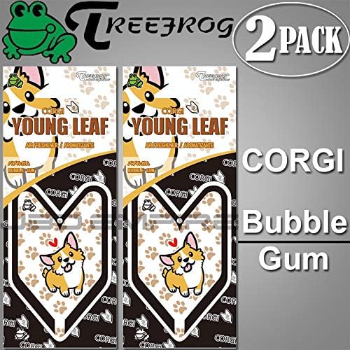JBD Empire 2 Pack Treefrog Wakaba Young Leaf Japanese Air Freshener JDM Car Auto Corgi - Bubble Gum Scent